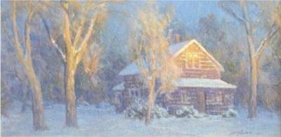 Sample artwork by James Poulson (Born 1955), known for western landscape painting - View similar artists and auction records